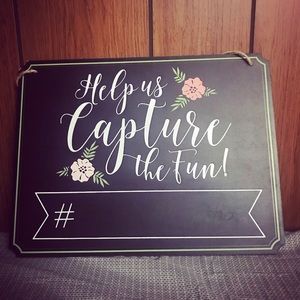 Hashtag Wedding chalkboard